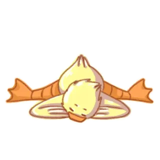 😪 8d9563c8 eend, cartoon, dier, schattig, lui, vogel telegram sticker