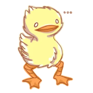 😐 b0633e64 eend, dier, schattig, cartoon, kuiken, geel, vogeltje telegram sticker