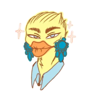 👸 d34d49ea eend, antropomorf, cartoon, personage, glamour, vrouwelijk telegram sticker