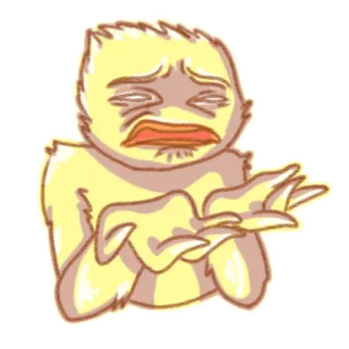 😫 d6ed10cd eend, emoji, meme, grappig, cartoon telegram sticker