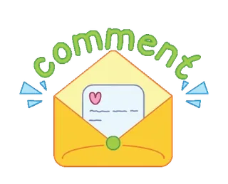 💕 6bcb4f1d comment commentaar, mail, brief, communicatie, envelop, berichten telegram sticker