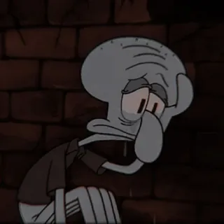 🔪 c306b6d8 Squidward Spongebob Squarepants cartoon, Octo, Spongebob, verdrietig, tekenfilmfiguur telegram sticker