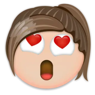 😍 7f008a49 emoji, heart eyes, love, expression, cartoon telegram sticker