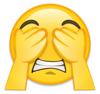 🙊 cbdf7bc4 emoji, facepalm, embarrassed, hide, covering eyes, yellow telegram sticker