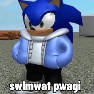 🌹 111e7604 Sonic swlmwat pwagi Соник, Санс, Мем, Кроссовер, Персонаж видеоигры telegram sticker