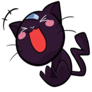 🤣 777ef4d0 cat, cartoon, cute, funny telegram sticker