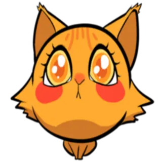 🙄 b0ef5ba1 cat, animal, cute, cartoon, orange cat telegram sticker