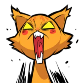😡 ef935605 cat, angry, cartoon, animal telegram sticker