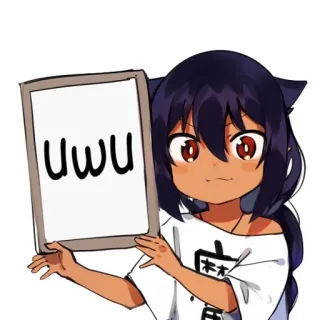 😍 2435ef05 UwU Anime, Katmeisje, UwU, Schattig whatsapp sticker