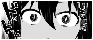 😱 4a1a72e5 ド manga, anime, eyes, shocked, black and white, fear, emotion telegram sticker
