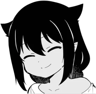 😅 9e00c628 anime, manga, cartoon, cat ears, cute, kawaii, smile telegram sticker