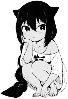 😗 b330a236 anime, manga, cat girl, cute, kawaii telegram sticker