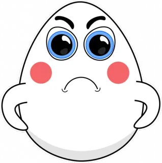 😠 287e1260 ovo, bravo, desenho animado, personagem, ilustração, fofo telegram sticker