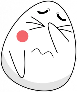 🤦‍♂️ 78a0fdae ovo, fofo, personagem, desenho animado, ilustração, adesivo telegram sticker