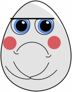 😒 b66a098d Ovo, Desenho animado, Rosto, Emoji, Engraçado, Fofo telegram sticker