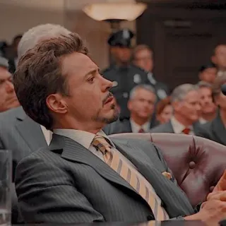 😐 0e8babf4 Tony Stark iron man, marvel, robert downey jr, personage, film telegram sticker