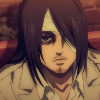 🙂 10278f0e Eren Yeager Attack on Titan Anime, Manga, Nhân vật, Vết thương, Băng gạc, Mệt mỏi, Nghiêm trọng telegram sticker