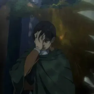 🤦 47a06256 Levi Ackerman Attack on Titan anime, buồn, attack on titan, levi, ackerman telegram sticker