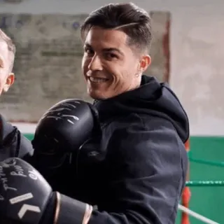 🖤 4ff032f3 Cristiano Ronaldo soccer, football, boxing, gloves, sports telegram sticker