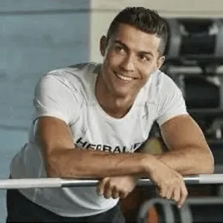🖤 6d48656d Cristiano Ronaldo athlete, football, soccer, fitness, gym, sports telegram sticker