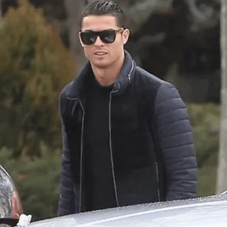 🖤 8008d073 Cristiano Ronaldo soccer, athlete, football, sunglasses, casual telegram sticker