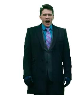 😴 0798062e James Franco 演员, 男人, 张嘴, 生气 telegram sticker