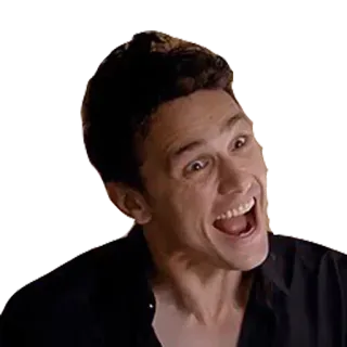 😁 55303269 James Franco актер, мужчина, улыбка, знаменитость telegram sticker