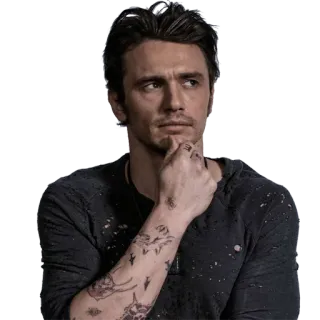 🤔 aa725f83 James Franco актер, знаменитость, мужчина, портрет, Джеймс Франко telegram sticker