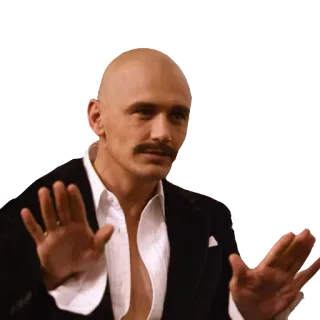 🙌 ac42ea28 James Franco лысый, актер, портрет, мужчина, костюм telegram sticker