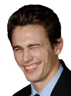 😆 c9051650 James Franco актер, знаменитость, лицо, улыбка, подмигивание telegram sticker