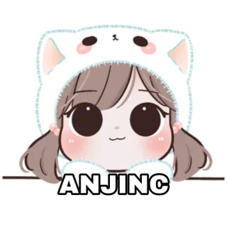 😁 95105fc9 ANJINC 卡通, 动漫, 贴纸, 可爱, 卡哇伊, 女孩 whatsapp sticker