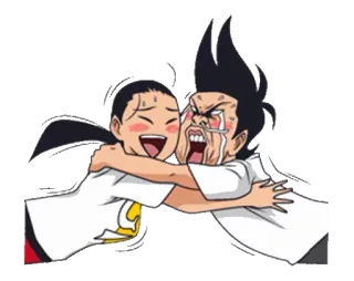 🤗 64727899 漫画, ハグ, 泣く, 面白い, キャラクター, 感情 telegram sticker