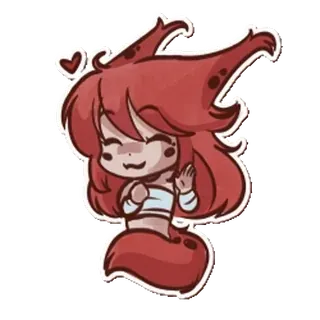🤩 76209d39 Chibi, Niedlich, Anime, Kawaii, Rote Haare, Cartoon telegram sticker