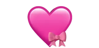 💖 fbd7312a 心, 爱, 粉色, 蝴蝶结, 表情符号 whatsapp sticker