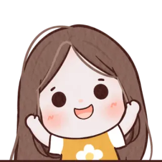 🐰 207055f1 Kreskówka, Dziewczyna, Słodkie, Szczęśliwy, Animowany telegram sticker