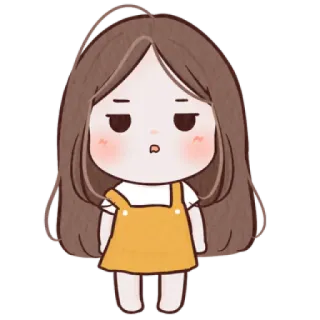 🐰 47353b5b Kreskówka, Dziewczyna, Anime, Chibi, Słodkie, Postać telegram sticker