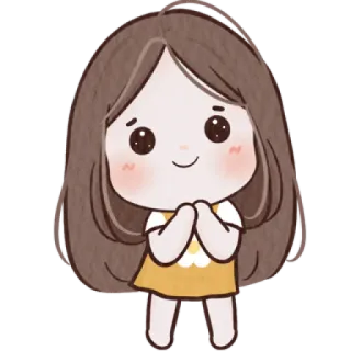 🐰 951c3a48 słodkie, dziewczyna, kreskówka, sukienka, kawaii, naklejka telegram sticker