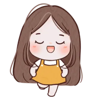 🐰 a6f05481 Kreskówka, Dziewczyna, Słodki, Radosny, Ilustracja telegram sticker