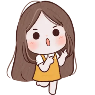 🐰 bee70702 Kreskówka, Dziewczyna, Słodkie, Naklejka, Anime, Urocze telegram sticker