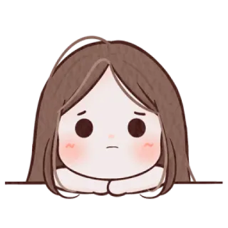 🐰 e8c474a0 smutny, słodki, kreskówka, dziewczyna, emoji telegram sticker