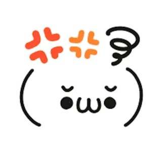 😒 ae7424cd zły, emotikon, sfrustrowany, słodki, kreskówka telegram sticker