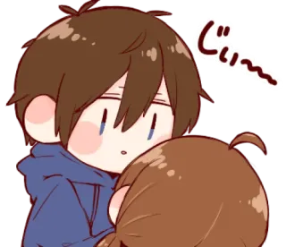 😳 4e6c1783 じぃ〜 Anime, Chibi, Mignon, Personnages, Couple telegram sticker