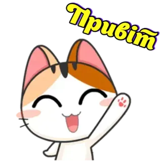 ✋ fcdd1c41 Привіт chat, bonjour, salut, coucou, mignon telegram sticker
