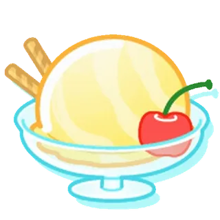 😊 09139401 es krim, hidangan penutup, ceri, makanan, manis, camilan telegram sticker