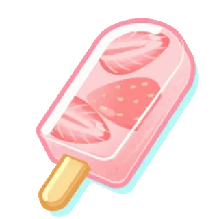 😊 564037ad es lilin, es krim, stroberi, buah, manis, makanan penutup, camilan telegram sticker