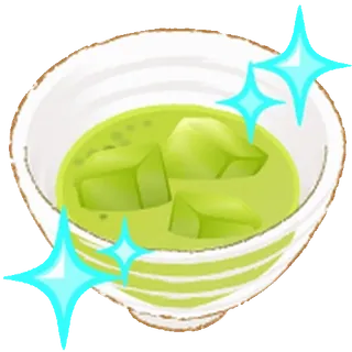 😊 9607b863 Matcha, Minuman, Minuman, Teh, Es teh, Teh hijau, Es batu telegram sticker