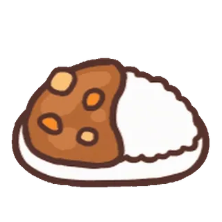 😊 a1356e7c kari, nasi, makanan, makan, jepang, masakan telegram sticker