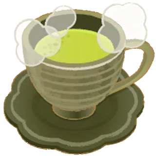 😊 cb5a4f76 teh, minuman, minuman panas, cangkir, tatakan, teh hijau telegram sticker