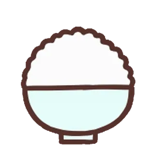 😊 d7cef216 nasi, mangkok, makanan, masakan, makanan asia, makan, bijian telegram sticker