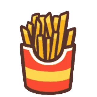 😊 e309a335 kentang goreng, kentang, makanan, camilan, makanan cepat saji, kartun telegram sticker